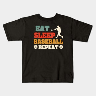 Eat Sleep Baseball Repeat Kids T-Shirt